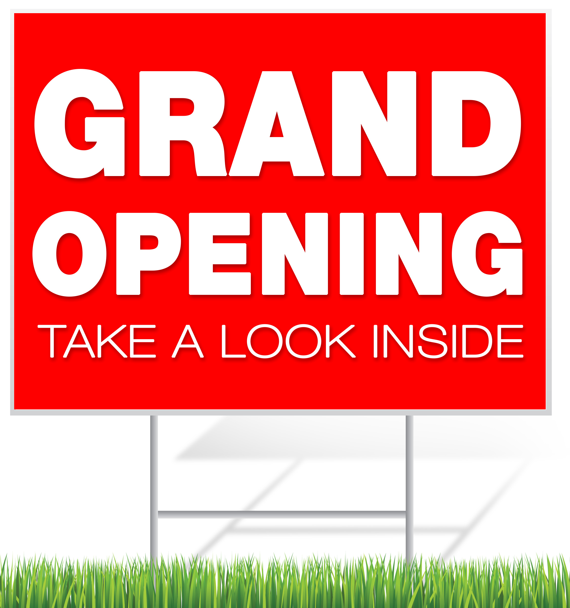 Grand Opening Lawn Sign Example | LawnSigns.com